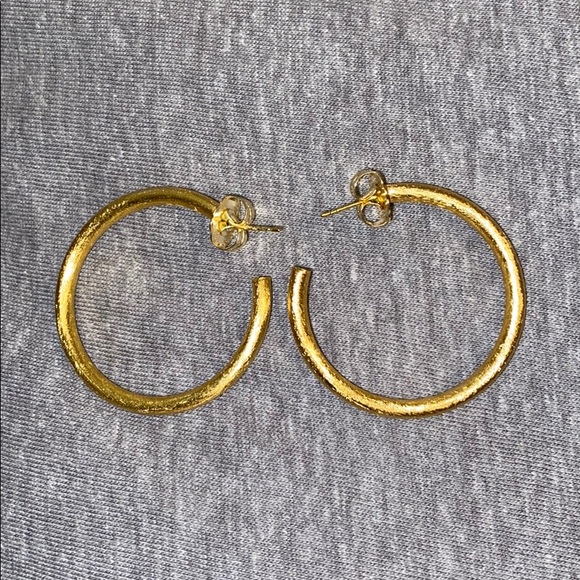 Anthropologie Jewelry - Amazing gold hoop earrings